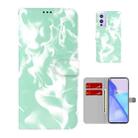 For OnePlus 9 Cloud Fog Pattern Horizontal Flip Leather Case with Holder & Card Slot & Wallet(Mint Green) - 1
