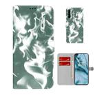 For OnePlus Nord Cloud Fog Pattern Horizontal Flip Leather Case with Holder & Card Slot & Wallet(Dark Green) - 1