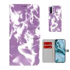 For OnePlus Nord Cloud Fog Pattern Horizontal Flip Leather Case with Holder & Card Slot & Wallet(Purple) - 1