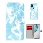 For OnePlus Nord N10 5G Cloud Fog Pattern Horizontal Flip Leather Case with Holder & Card Slot & Wallet(Sky Blue) - 1
