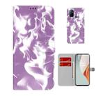 For OnePlus Nord N100 Cloud Fog Pattern Horizontal Flip Leather Case with Holder & Card Slot & Wallet(Purple) - 1