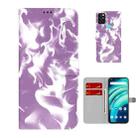 For UMIDIGI A9 Pro Cloud Fog Pattern Horizontal Flip Leather Case with Holder & Card Slot & Wallet(Purple) - 1