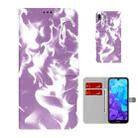 For Huawei Y5 2019 / Honor 8S Cloud Fog Pattern Horizontal Flip Leather Case with Holder & Card Slot & Wallet(Purple) - 1