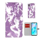 For Huawei P30 Lite / nova 4e Cloud Fog Pattern Horizontal Flip Leather Case with Holder & Card Slot & Wallet(Purple) - 1