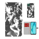 For Huawei P40 Lite Cloud Fog Pattern Horizontal Flip Leather Case with Holder & Card Slot & Wallet(Black) - 1