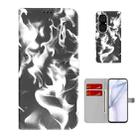 For Huawei P50 Cloud Fog Pattern Horizontal Flip Leather Case with Holder & Card Slot & Wallet(Black) - 1