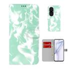 For Huawei P50 Pro Cloud Fog Pattern Horizontal Flip Leather Case with Holder & Card Slot & Wallet(Mint Green) - 1