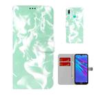 For Huawei Y6 2019 Cloud Fog Pattern Horizontal Flip Leather Case with Holder & Card Slot & Wallet(Mint Green) - 1