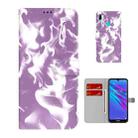 For Huawei Y6 2019 Cloud Fog Pattern Horizontal Flip Leather Case with Holder & Card Slot & Wallet(Purple) - 1