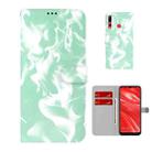 For Huawei Enjoy 9s Cloud Fog Pattern Horizontal Flip Leather Case with Holder & Card Slot & Wallet(Mint Green) - 1