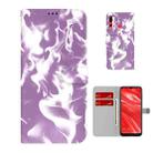 For Huawei Enjoy 9s Cloud Fog Pattern Horizontal Flip Leather Case with Holder & Card Slot & Wallet(Purple) - 1