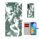 For Huawei P smart 2021 / Y7a Cloud Fog Pattern Horizontal Flip Leather Case with Holder & Card Slot & Wallet(Dark Green) - 1