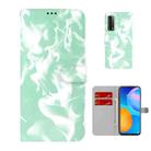For Huawei P smart 2021 / Y7a Cloud Fog Pattern Horizontal Flip Leather Case with Holder & Card Slot & Wallet(Mint Green) - 1