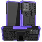 For OPPO Realme 8 / 8 Pro Tire Texture Shockproof TPU+PC Protective Case with Holder(Purple) - 1