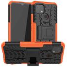 For OPPO Realme C21 / C20 Tire Texture Shockproof TPU+PC Protective Case with Holder(Orange) - 1