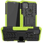For OPPO Realme C21 / C20 Tire Texture Shockproof TPU+PC Protective Case with Holder(Green) - 1