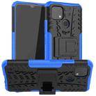 For OPPO Realme C21 / C20 Tire Texture Shockproof TPU+PC Protective Case with Holder(Blue) - 1