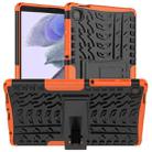 For Samsung Galaxy Tab A7 Lite Tire Texture Shockproof TPU+PC Protective Case with Holder(Orange) - 1