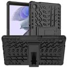 For Samsung Galaxy Tab A7 Lite Tire Texture Shockproof TPU+PC Protective Case with Holder(Black) - 1