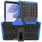 For Samsung Galaxy Tab A7 Lite Tire Texture Shockproof TPU+PC Protective Case with Holder(Blue) - 1