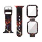 Silicone Printing Integrated Watch Case Watch Band For Apple Watch Series  7  45mm / & 6 & SE & 5 & 4 44mm(Starry Sky) - 1