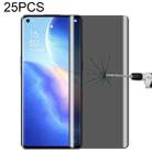 For OPPO Reno5 Pro 5G 25 PCS 0.3mm 9H Surface Hardness 3D Curved Surface Privacy Glass Film - 1