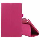 For Samsung Galaxy Tab A7 Lite T220 / T225 Litchi Texture Solid Color Horizontal Flip Leather Case with Holder & Pen Slot(Rose Red) - 1