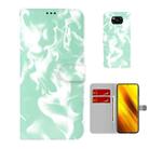 For Xiaomi Poco X3 NFC Cloud Fog Pattern Horizontal Flip Leather Case with Holder & Card Slot & Wallet(Mint Green) - 1