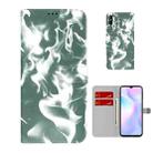 For Xiaomi Redmi 9A Cloud Fog Pattern Horizontal Flip Leather Case with Holder & Card Slot & Wallet(Dark Green) - 1