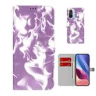 For  Xiaomi Redmi K40 / K40 Pro / Poco F3 Cloud Fog Pattern Horizontal Flip Leather Case with Holder & Card Slot & Wallet(Purple) - 1