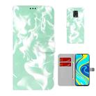 For Xiaomi Redmi Note 9 Pro/Note 9S/Note 9 Pro Max Cloud Fog Pattern Horizontal Flip Leather Case with Holder & Card Slot & Wallet(Mint Green) - 1