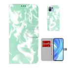 For Xiaomi Mi 11 Lite Cloud Fog Pattern Horizontal Flip Leather Case with Holder & Card Slot & Wallet(Mint Green) - 1