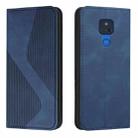 For Motorola Moto G Play 2021 Skin Feel Magnetic S-type Solid Color Horizontal Flip Leather Case with Holder & Card Slot & Wallet(Blue) - 1