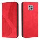 For Motorola Moto G Power 2021 Skin Feel Magnetic S-type Solid Color Horizontal Flip Leather Case with Holder & Card Slot & Wallet(Red) - 1