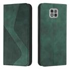 For Motorola Moto G Power 2021 Skin Feel Magnetic S-type Solid Color Horizontal Flip Leather Case with Holder & Card Slot & Wallet(Green) - 1