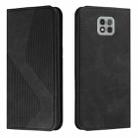 For Motorola Moto G Power 2021 Skin Feel Magnetic S-type Solid Color Horizontal Flip Leather Case with Holder & Card Slot & Wallet(Black) - 1