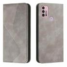 For Motorola Moto G10 Power Skin Feel Magnetic S-type Solid Color Horizontal Flip Leather Case with Holder & Card Slot & Wallet(Grey) - 1