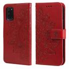 For OPPO A52 / A72 4G / A92 7-petal Flowers Embossing Pattern Horizontal Flip PU Leather Case with Holder & Card Slots & Wallet & Photo Frame(Red) - 1