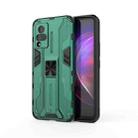 For vivo V21 Supersonic PC + TPU Shock-proof Protective Case with Holder(Green) - 1