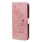 For Samsung Galaxy S21+ 5G 7-petal Flowers Embossing Pattern Horizontal Flip PU Leather Case with Holder & Card Slots & Wallet & Photo Frame(Rose Gold) - 2