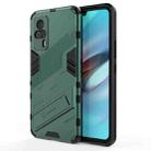 For vivo S9e Punk Armor 2 in 1 PC + TPU Shockproof Case with Invisible Holder(Green) - 1