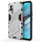 For vivo S9e Punk Armor 2 in 1 PC + TPU Shockproof Case with Invisible Holder(White) - 1