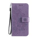 For Xiaomi Redmi Note 9T 5G / Note 9 5G (CN Version) 7-petal Flowers Embossing Pattern Horizontal Flip PU Leather Case with Holder & Card Slots & Wallet & Photo Frame(Light Purple) - 2