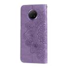For Xiaomi Redmi Note 9T 5G / Note 9 5G (CN Version) 7-petal Flowers Embossing Pattern Horizontal Flip PU Leather Case with Holder & Card Slots & Wallet & Photo Frame(Light Purple) - 3
