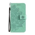 For Xiaomi Redmi Note 9T 5G / Note 9 5G (CN Version) 7-petal Flowers Embossing Pattern Horizontal Flip PU Leather Case with Holder & Card Slots & Wallet & Photo Frame(Green) - 2