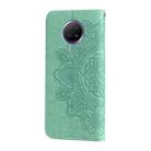 For Xiaomi Redmi Note 9T 5G / Note 9 5G (CN Version) 7-petal Flowers Embossing Pattern Horizontal Flip PU Leather Case with Holder & Card Slots & Wallet & Photo Frame(Green) - 3