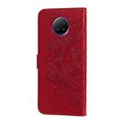For Xiaomi Redmi Note 9T 5G / Note 9 5G (CN Version) 7-petal Flowers Embossing Pattern Horizontal Flip PU Leather Case with Holder & Card Slots & Wallet & Photo Frame(Red) - 3