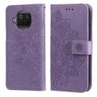 For Xiaomi Mi 10T Lite 7-petal Flowers Embossing Pattern Horizontal Flip PU Leather Case with Holder & Card Slots & Wallet & Photo Frame(Light Purple) - 1