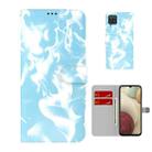 For Samsung Galaxy A12 5G Cloud Fog Pattern Horizontal Flip Leather Case with Holder & Card Slot & Wallet(Sky Blue) - 1
