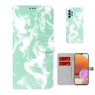 For Samsung Galaxy A32 4G Cloud Fog Pattern Horizontal Flip Leather Case with Holder & Card Slot & Wallet(Mint Green) - 1